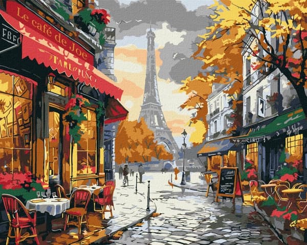 Maleri efter tal - Paris' charme 40x50cm
