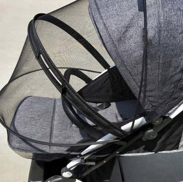 Universal 3-i-1 myggenet til barnevogn med lynlås
