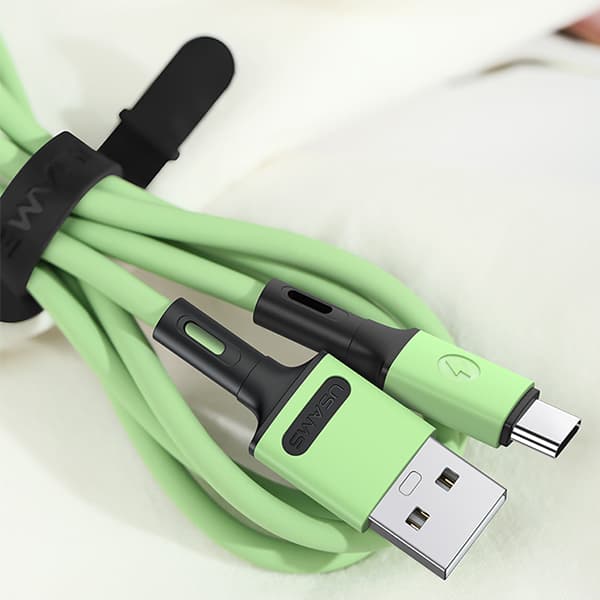 USAMS U52 USB-A til USB-C 2A hurtigopladerkabel 1m lilla