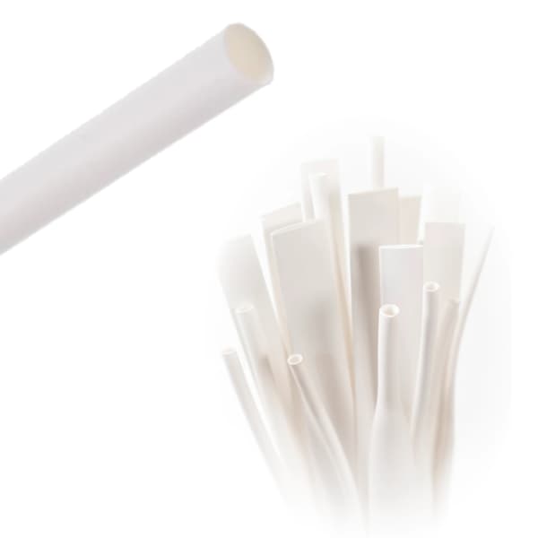 Krympslang Självslocknande 2,4 - 1,2 mm Vit 1 m