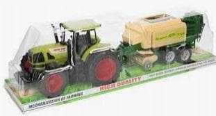 Traktor med ballepresser