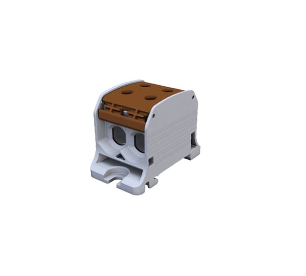 Gevindskinneforbindelse simblok STB 50-2 - Al/Cu, 87320, brun
