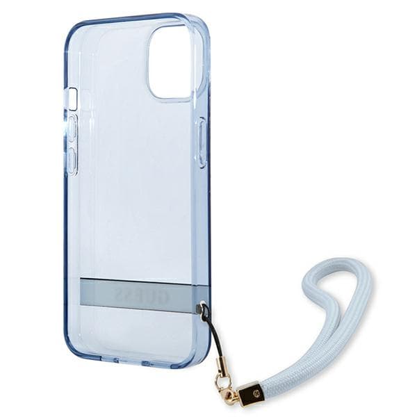 Guess Translucent Strap-skal till iPhone 13, Blå