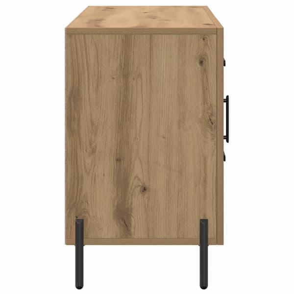 vidaXL kommode, håndlavet eg, 100x36x60 cm, træbaseret materiale