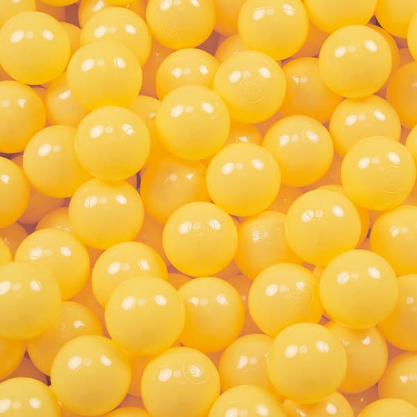 KiddyMoon plastikbolde 7 cm gule 300 legetøjsbolde sæt