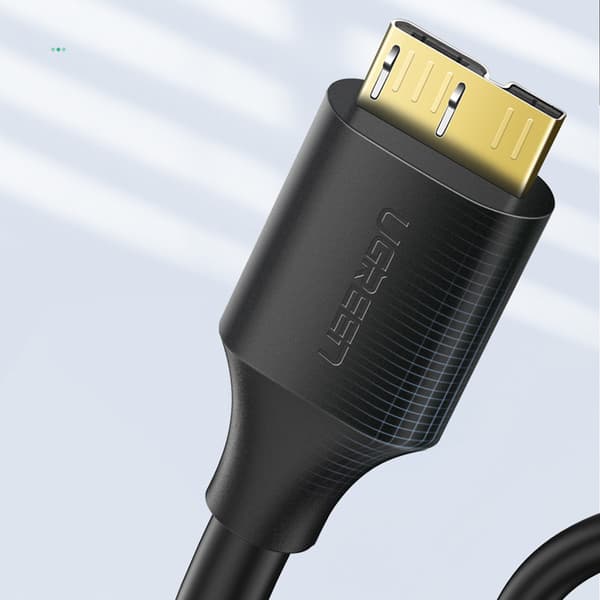 USB-A 3.0 - Micro USB-B SuperSpeed 5Gb/s 1m svart hårddiskkabel