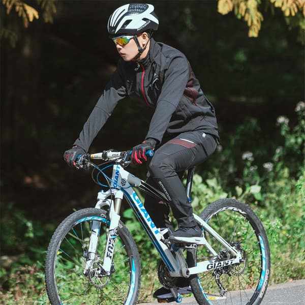 Termocykelbukser, vand- og vindbeskyttelse, størrelse S, sort