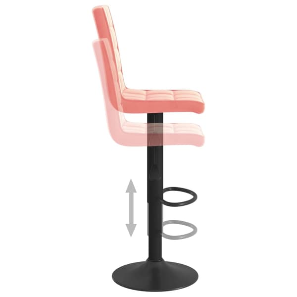 vidaXL Barstolar, set om 2, rosa, klädda i sammet