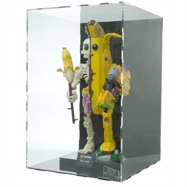 Displayetui til Lego 77072 Pelly Bone Fortnite, sort baggrund
