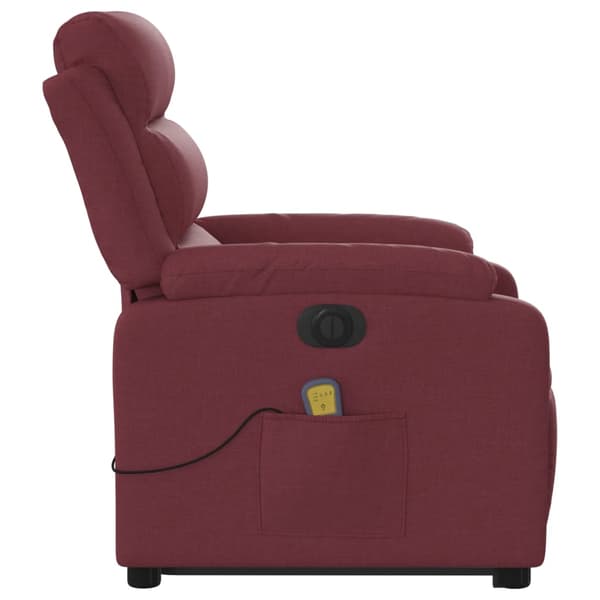 vidaXL Elektrisk lyftbar massagefåtölj röd