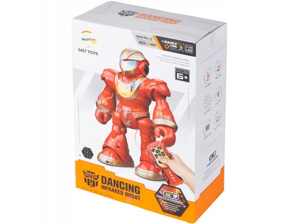 Fjärrstyrd robot går, dansar, interaktiv, ljusar, sjunger