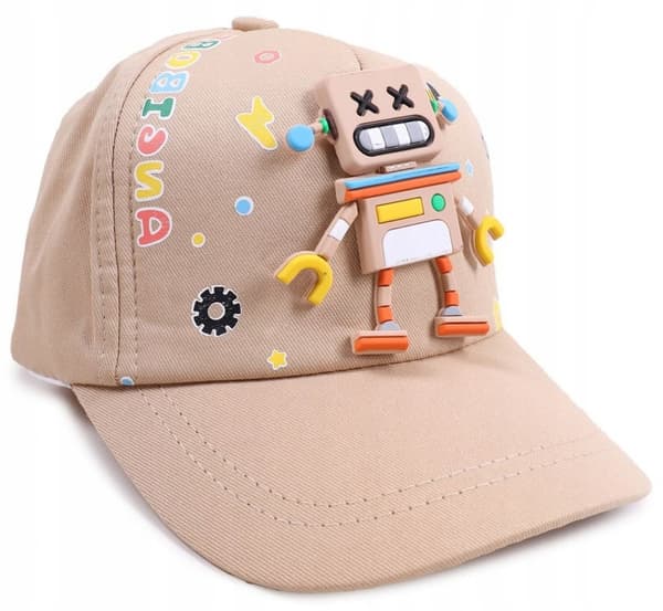 ROBOT 3D BASEBALLCAP BEIGE YO! 50/54 Ł031J
