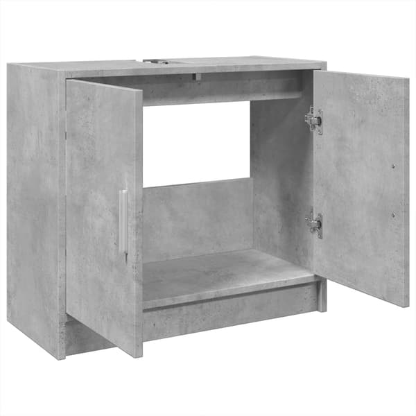 vidaXL håndvaskskab betongrå 63x29x55 cm