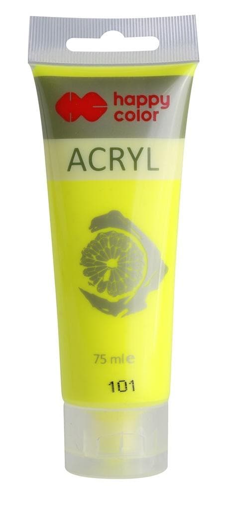 AKRYLMALING 75 ML GUL FLUO(101) 9648