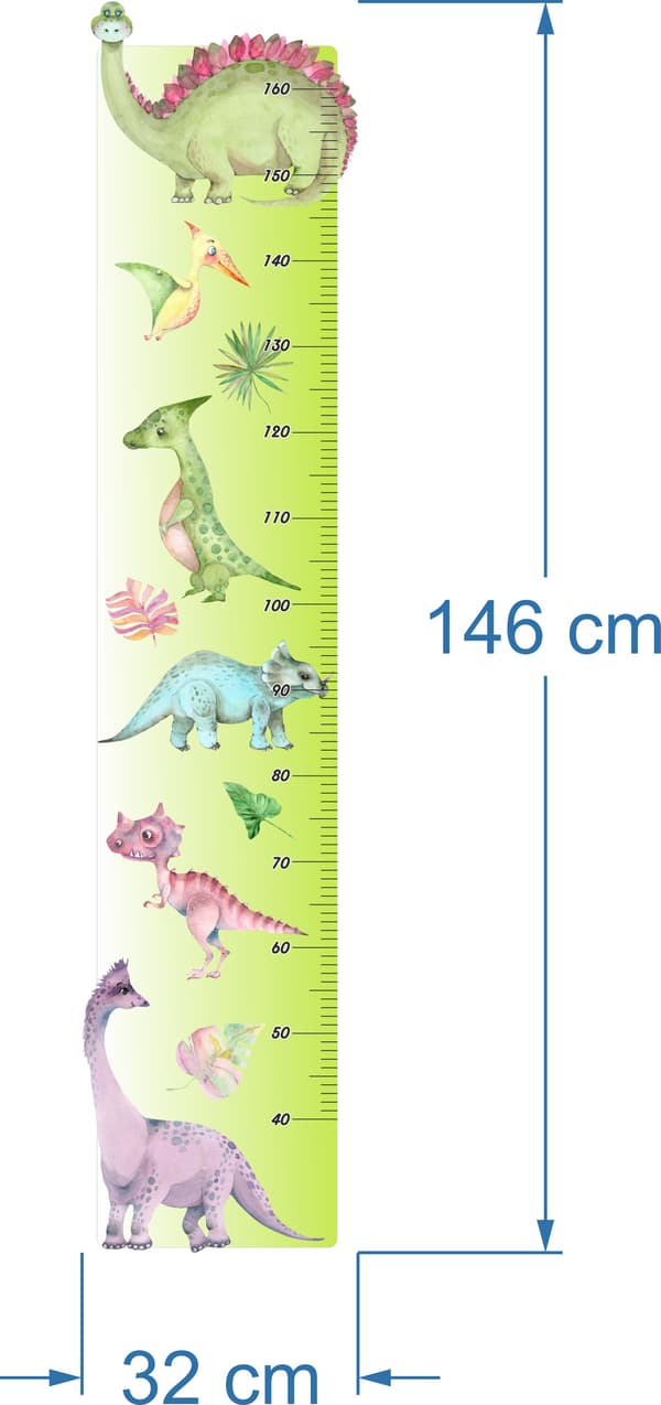 Pituusmittatarra - Dinosaurukset