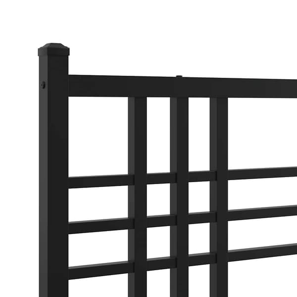 vidaXL metalsengegavl sort 160 cm