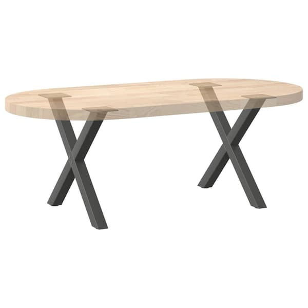 vidaXL X-formade soffbordsben 2 st antracit