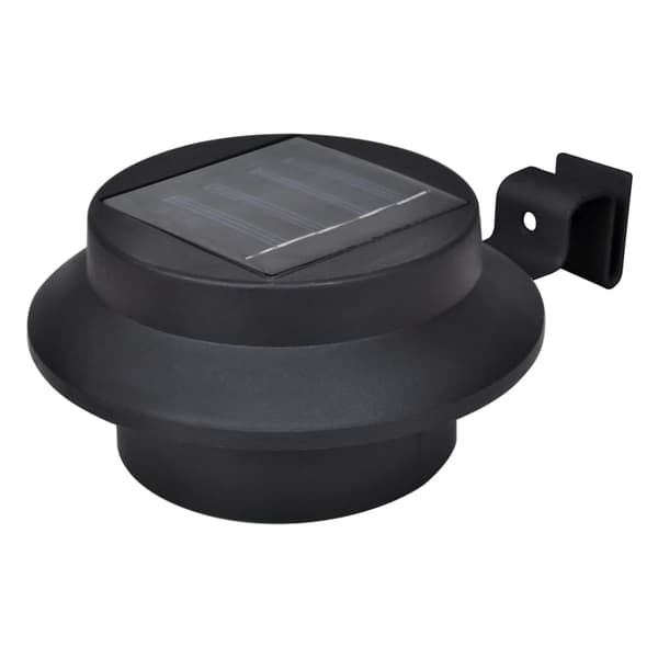 vidaXL solcelledrevne LED-hegnslamper, 12 stk., sorte