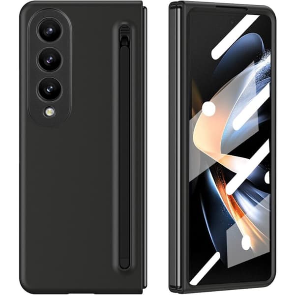 Etui til Samsung Galaxy Z Fold 4 5G, med glas og stylus, sort