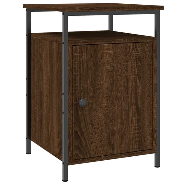 vidaXL sengebord brunt egetræ 40x42x60 cm træbaseret materiale