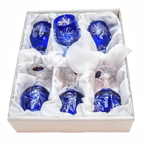 Koboltkrystal vodkaglas 40 ml Olive Grinder