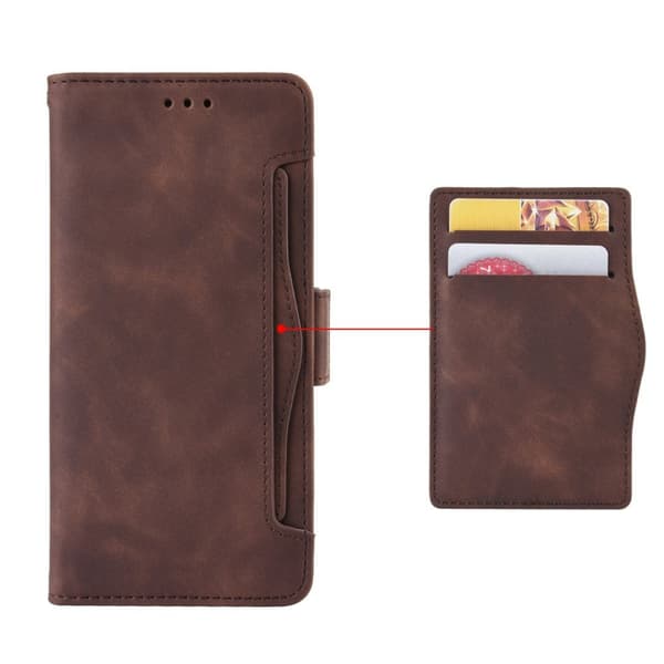 Flip-cover til Xiaomi Mi Note 10 Lite, kortholder, brun