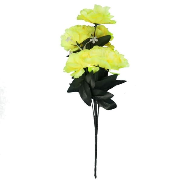 Buket med 9 GULE NELLIKKER 54 cm