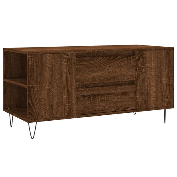 vidaXL sofabord brunt egetræ 102x44,5x50 cm