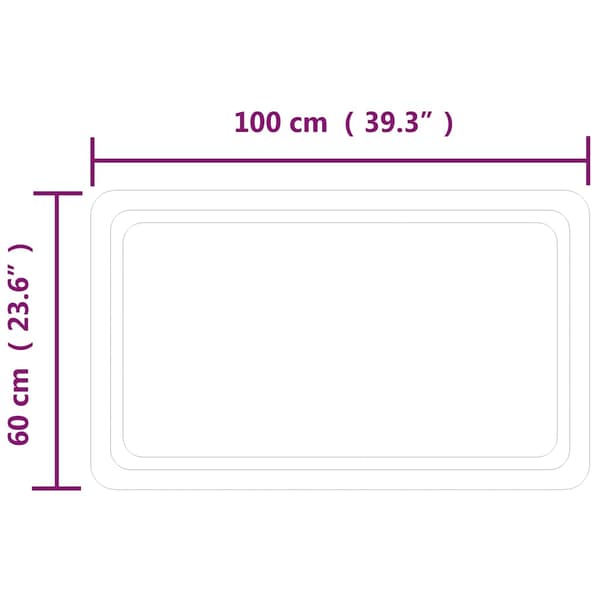 vidaXL Badrumsspegel med LED, 100x60 cm