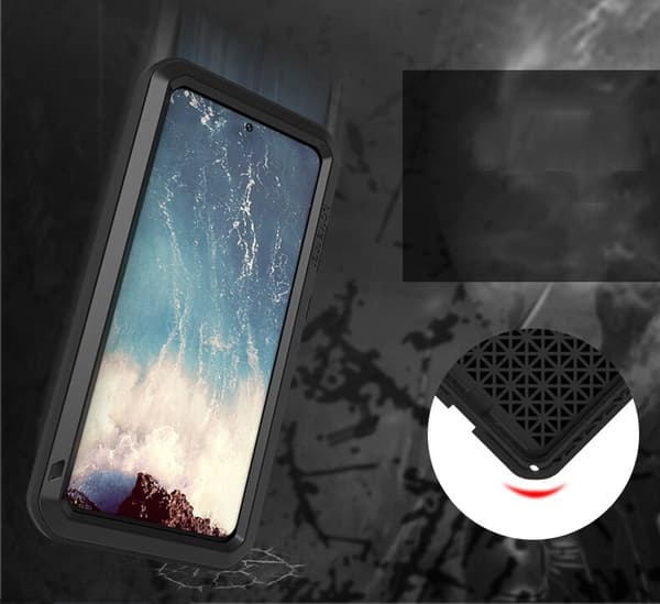 Love Mei Powerful Defender-cover til Samsung Galaxy S20 Plus, sort