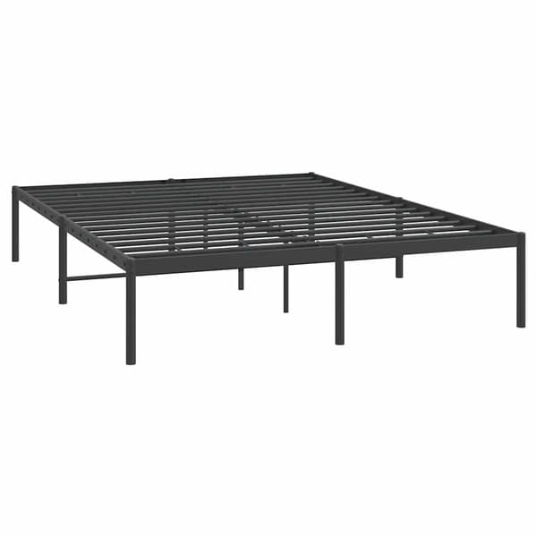 vidaXL metalsengestel sort 140x190 cm