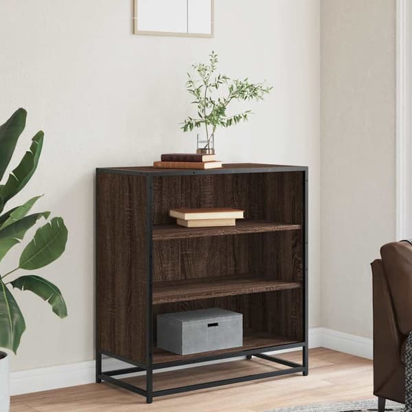 vidaXL skab brunt egetræ 68x35x76 cm træbaseret materiale
