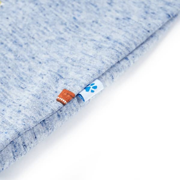 Barn-T-shirt, blåmelerad, 128
