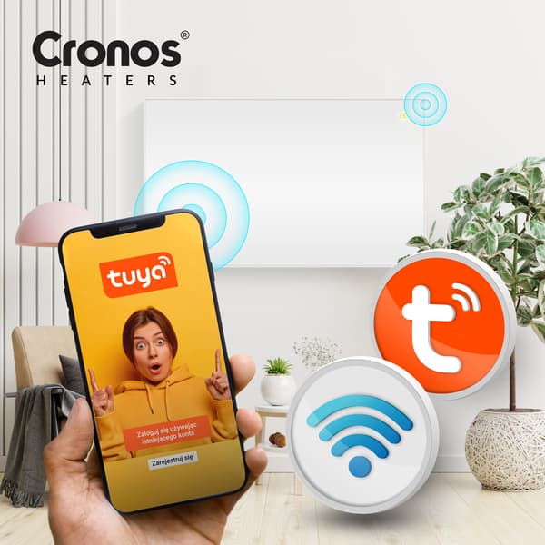 CRONOS Graphene PRO CGP-700TWP Vit IR-värmepanelsats + BRAND-takmontering