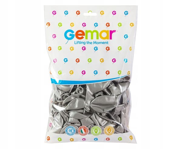 Metallisk ballong 11 Gemar Silver