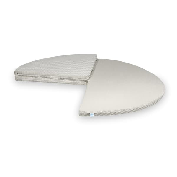Rund foldemåtte, diameter 160, Corduroy Beige