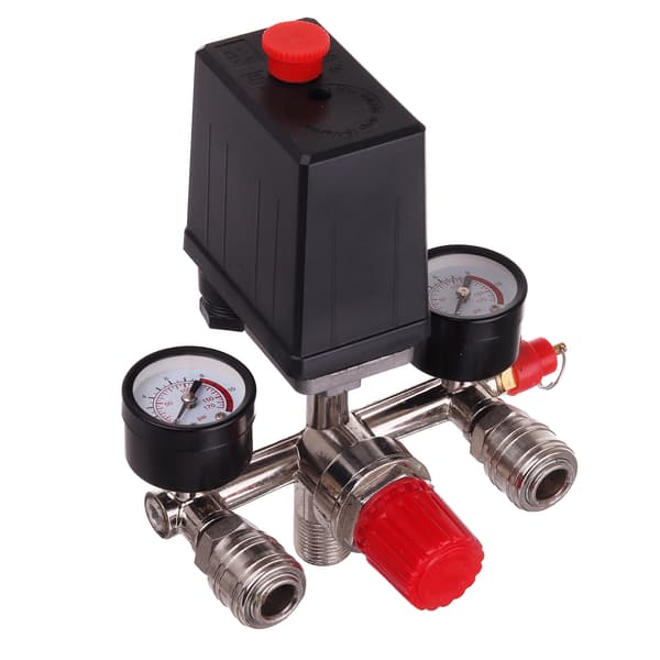 TRYKSAFBRYDER til 230V KOMPRESSOR TRYKSAFBRYDER MED REDUCERINGSMANOMETER