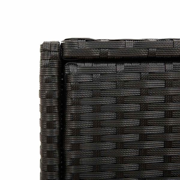 vidaXL haveskab, sort, 55x55x111 cm, polyrattan