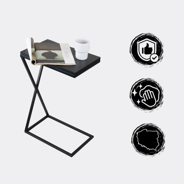 Dit Loft Design Monte sidebord 40x25x60cm sort metal