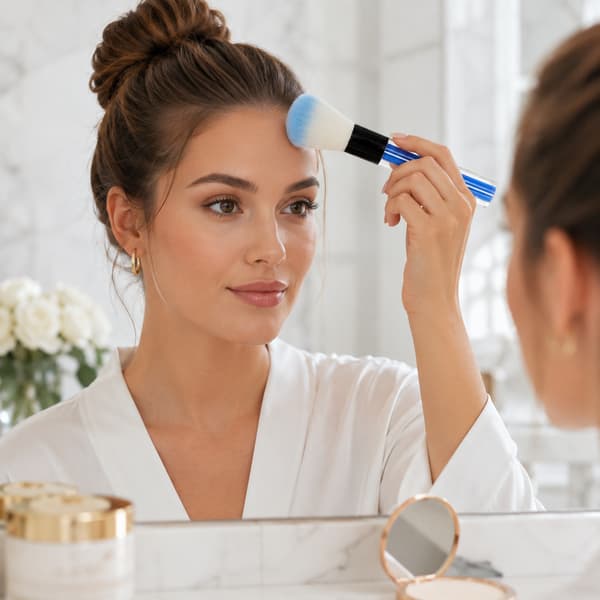 Makeupbørste til blush, bronzer, løs pudder og mineralfoundation