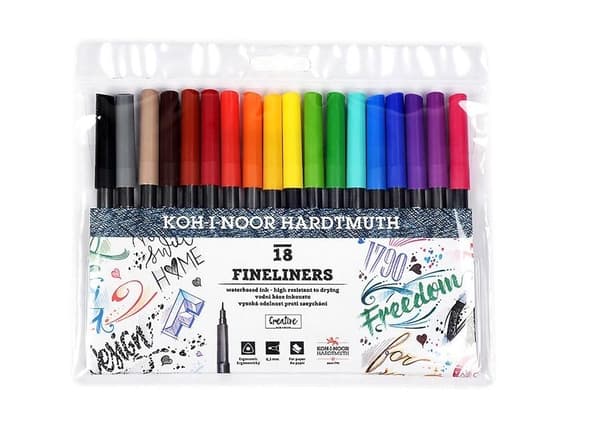 Fineliners 18 farver