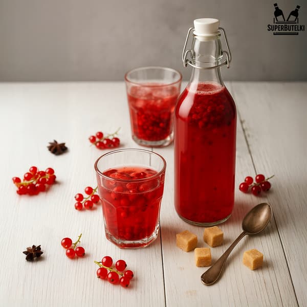 Rund flaske med klips - 1000 ml