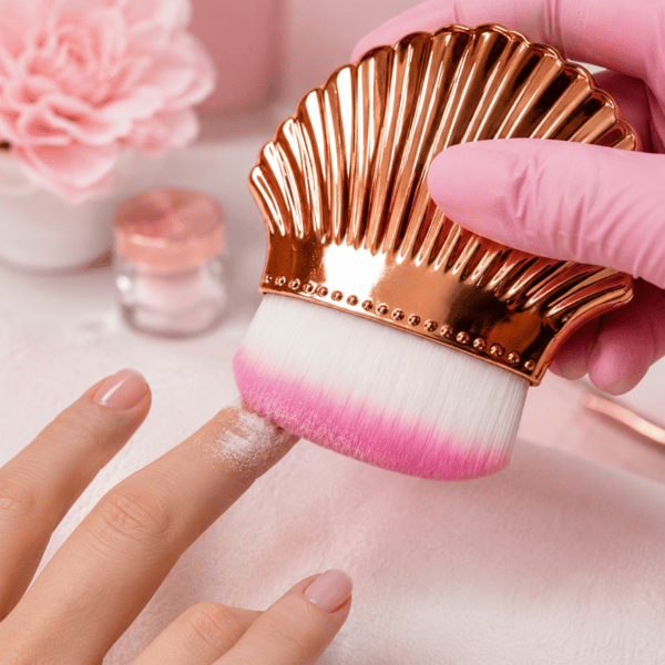 Skalbørste til puddermakeup, mineralfoundation, støvfjerning