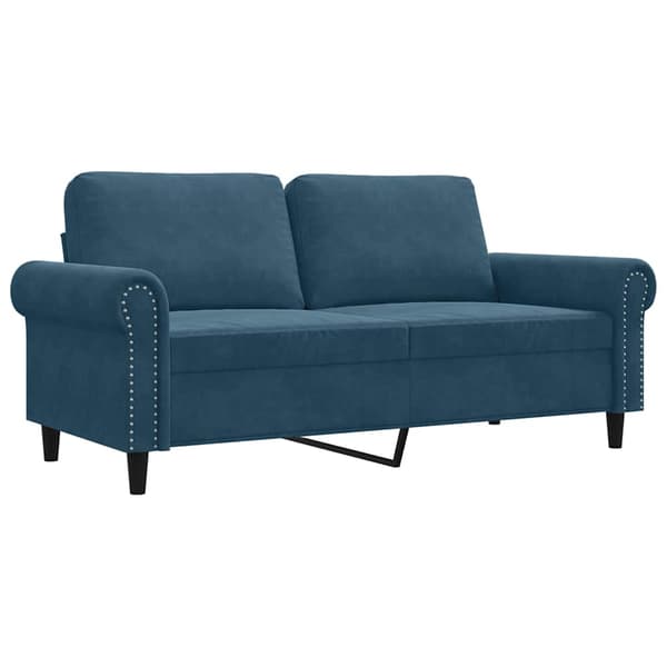 vidaXL 2-sitssoffa blå 140 cm klädd i sammet