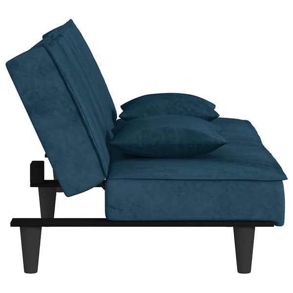 vidaXL sovesofa blå fløjl