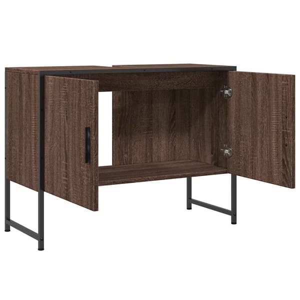 vidaXL håndvaskskab brun eg 80x33x60 cm