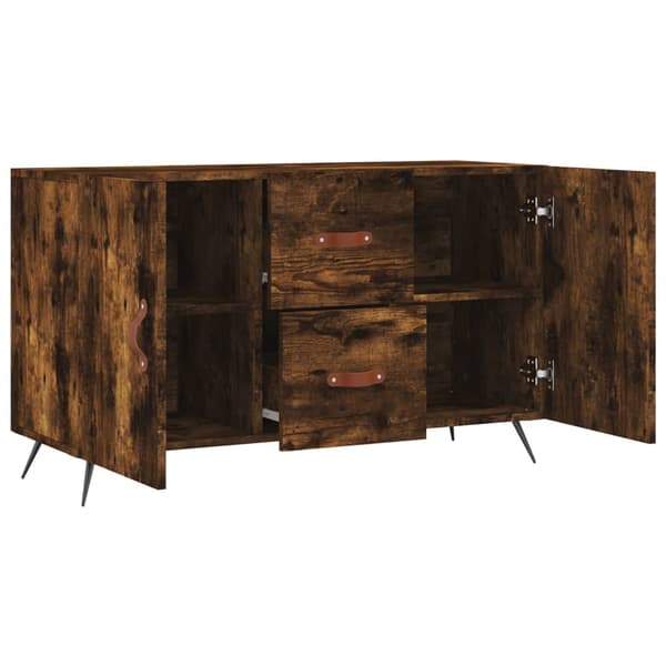 vidaXL kommode, røget eg, 100x36x60 cm, træbaseret materiale
