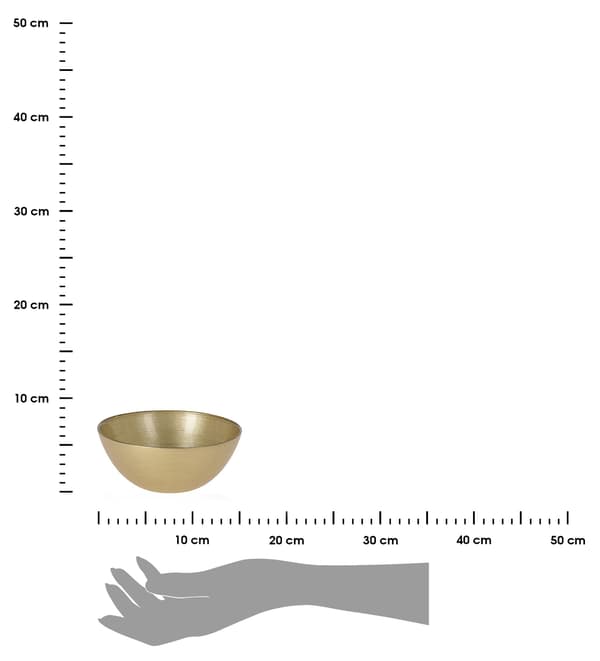 Guldfärgad glasskål för snacks 15 cm