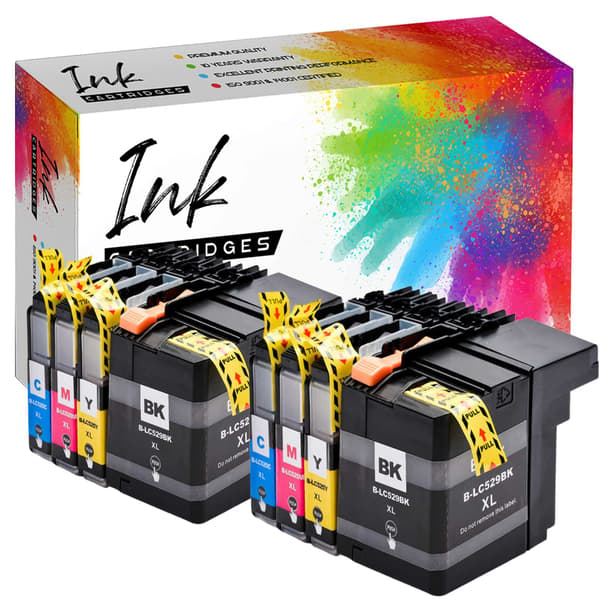 8x blækpatroner til Brother GP-B529 CMYK x2