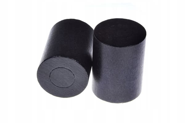 Gardinstångsändar Trägardinstångsändar 2 st Svart Cylinder